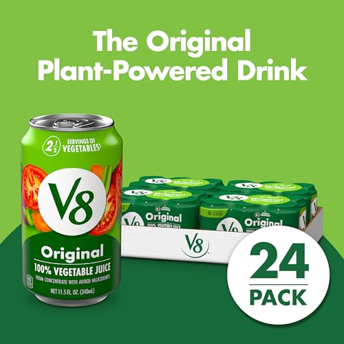 V8 Original 100% Vegetable Juice, 11.5 fl oz Can (24 Pack)|B003P7ZN70