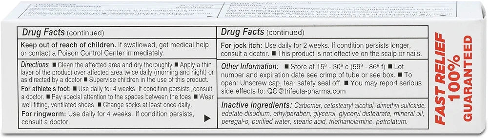 Miconazole Globe Nitrate 2% Cream 1 oz, Cures Most Athletes Foot, Jock Itch, Ringworm and More.