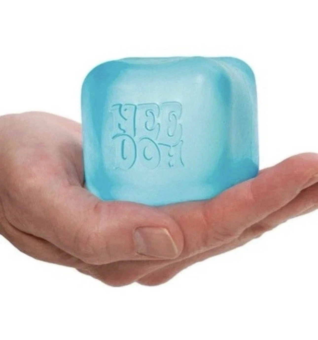 NeeDoh Nice Cube Blue Super Solid Squish Fidget Stress Relief Toy