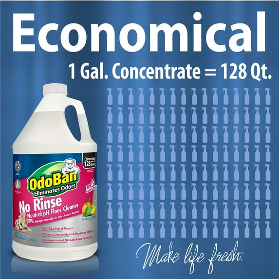 OdoBan Pet Solutions No Rinse Neutral pH Floor Cleaner Concentrate, 1 Gallon