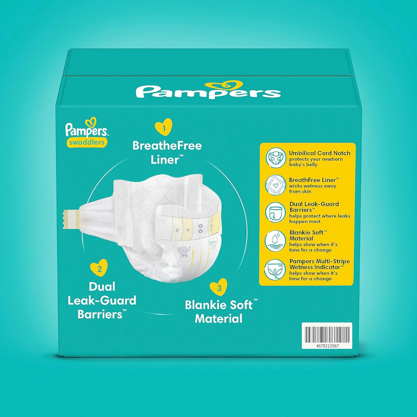 Pampers Baby Diapers - Swaddlers - Size P1, 27 Count, Ultra Absorbent Disposable Preemie Diaper