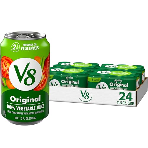 V8 Original 100% Vegetable Juice, 11.5 fl oz Can (24 Pack)|B003P7ZN70