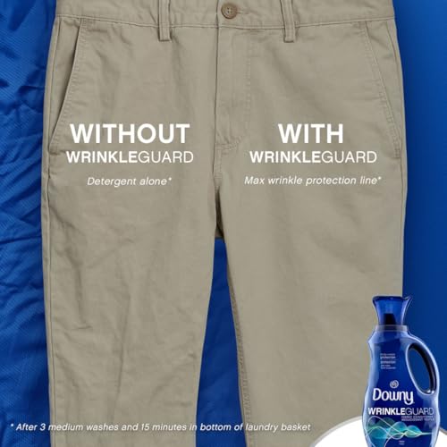 Downy WrinkleGuard Liquid Fabric Softener and Conditioner, Fresh, 48 fl oz 48 Loads, Pack of 2|B07TWJ5QRC
