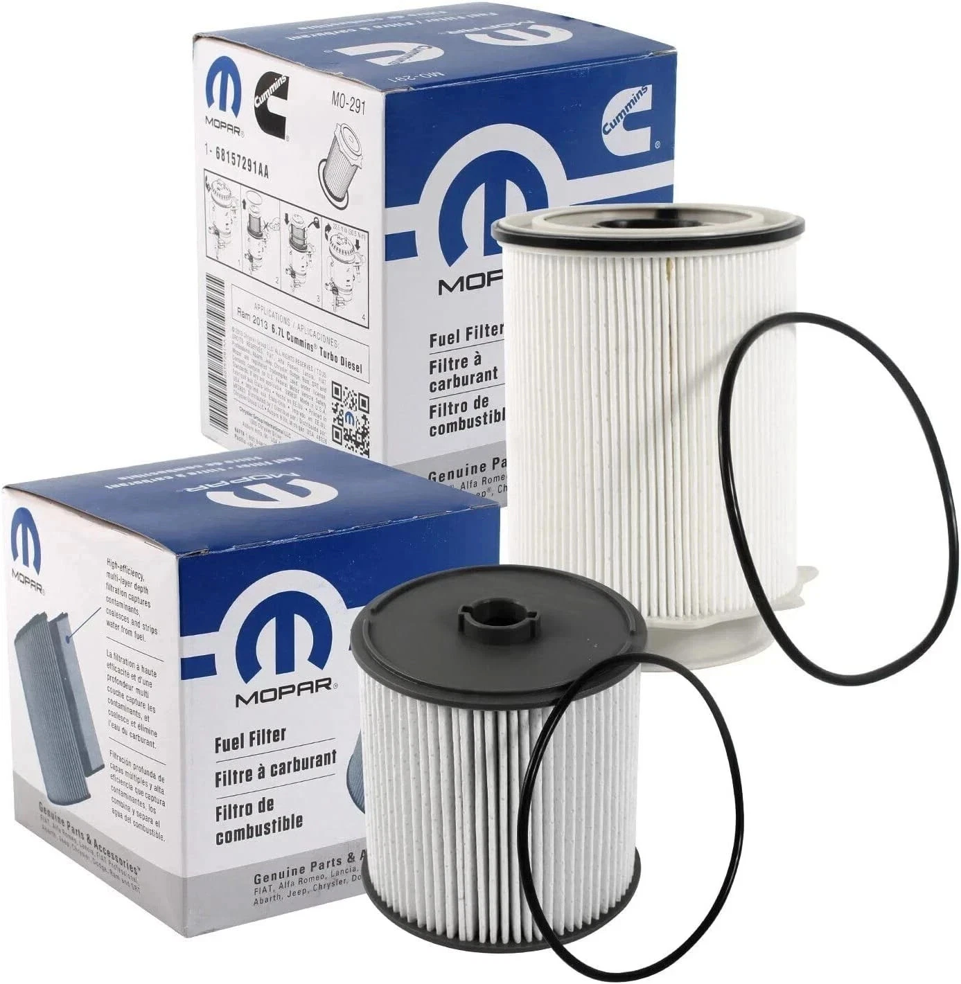 Fuel filter set 68157291AA 68436631AA for 2019-2024 Ram 6.7L Cummins diesel