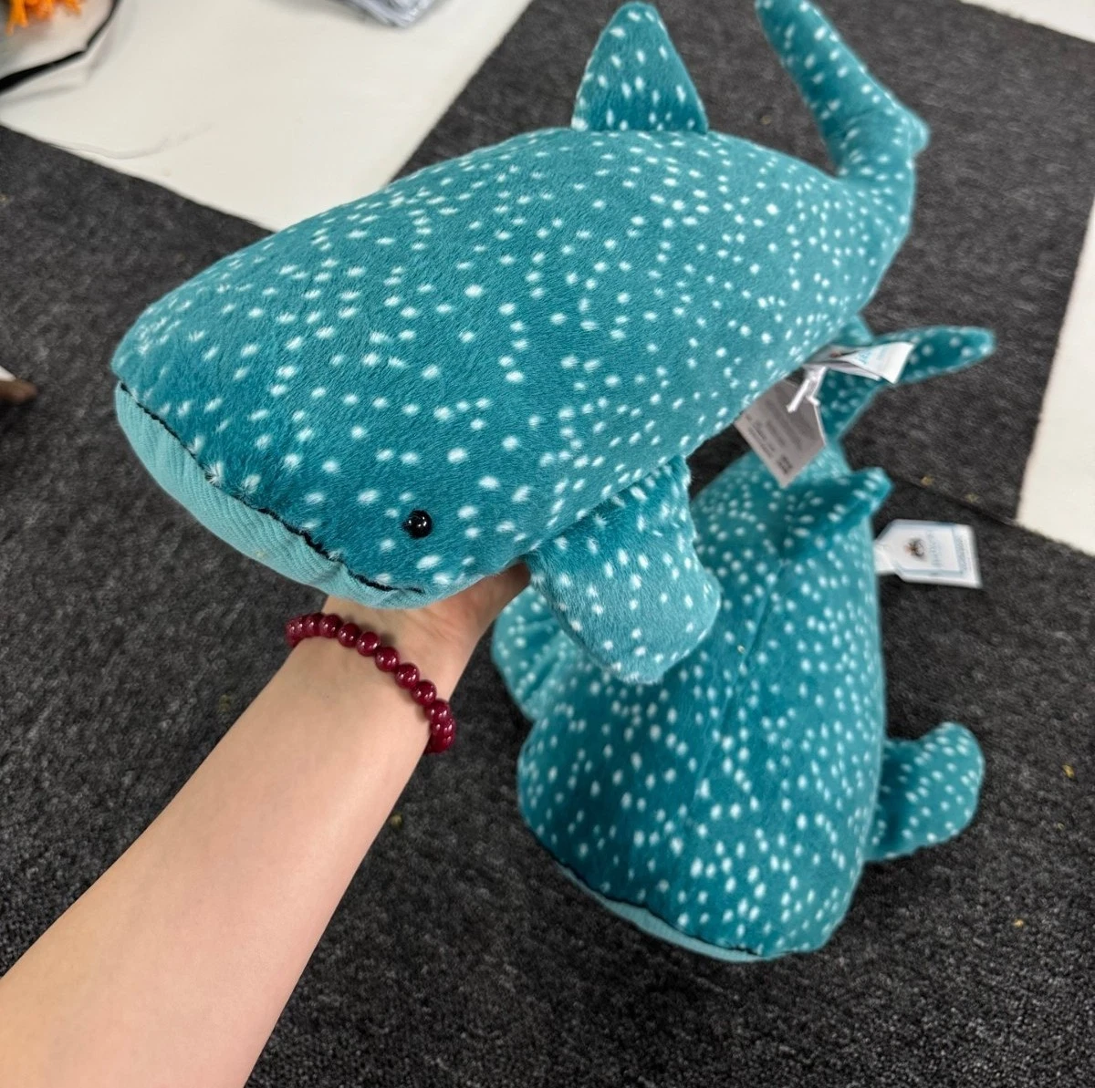 High-Quality Plush Whale Shark Toy – Soft Stuffed Ocean Animal with Dust Bag