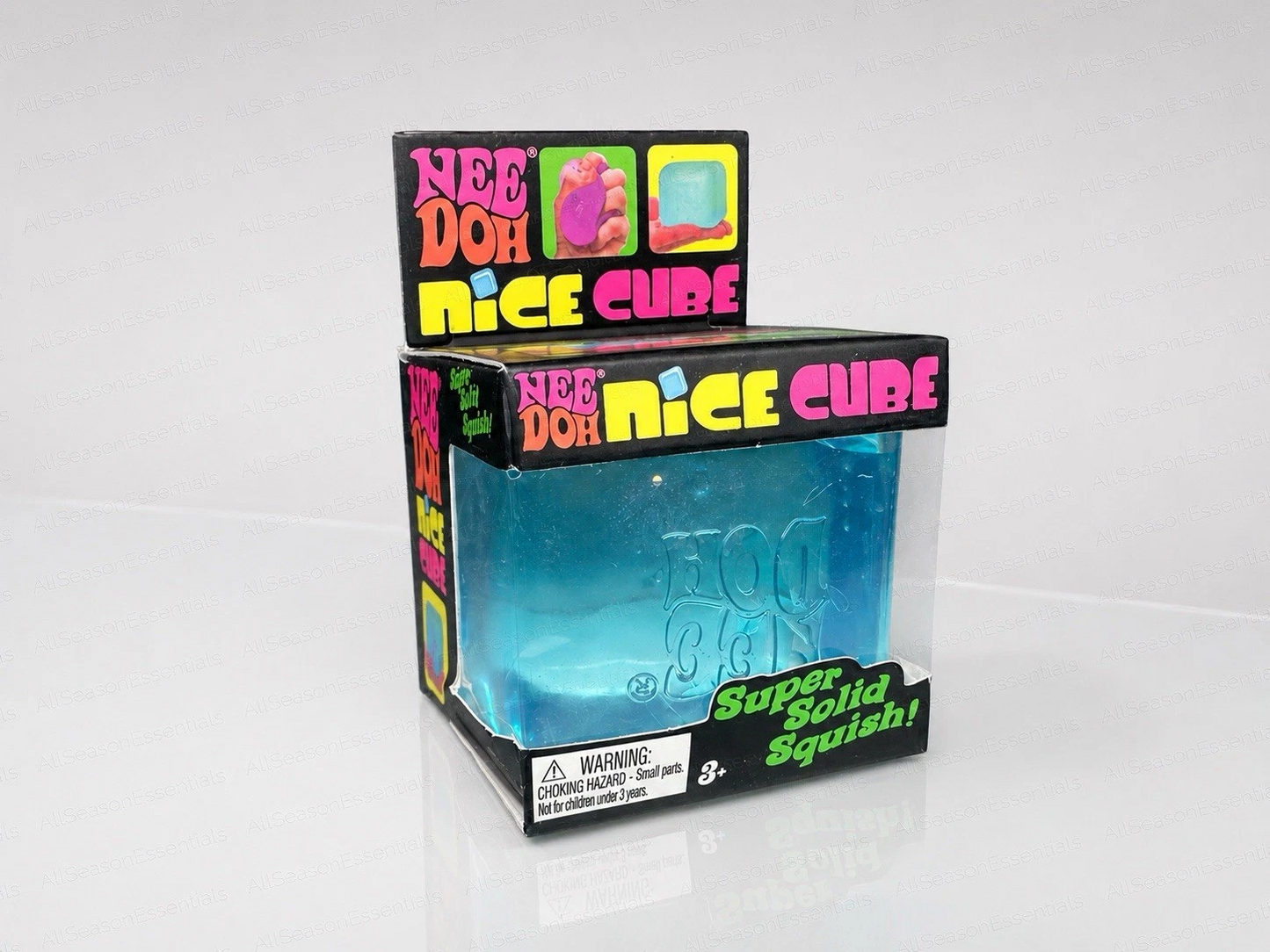 NeeDoh Nice Cube Blue Super Solid Squish Fidget Stress Relief Toy