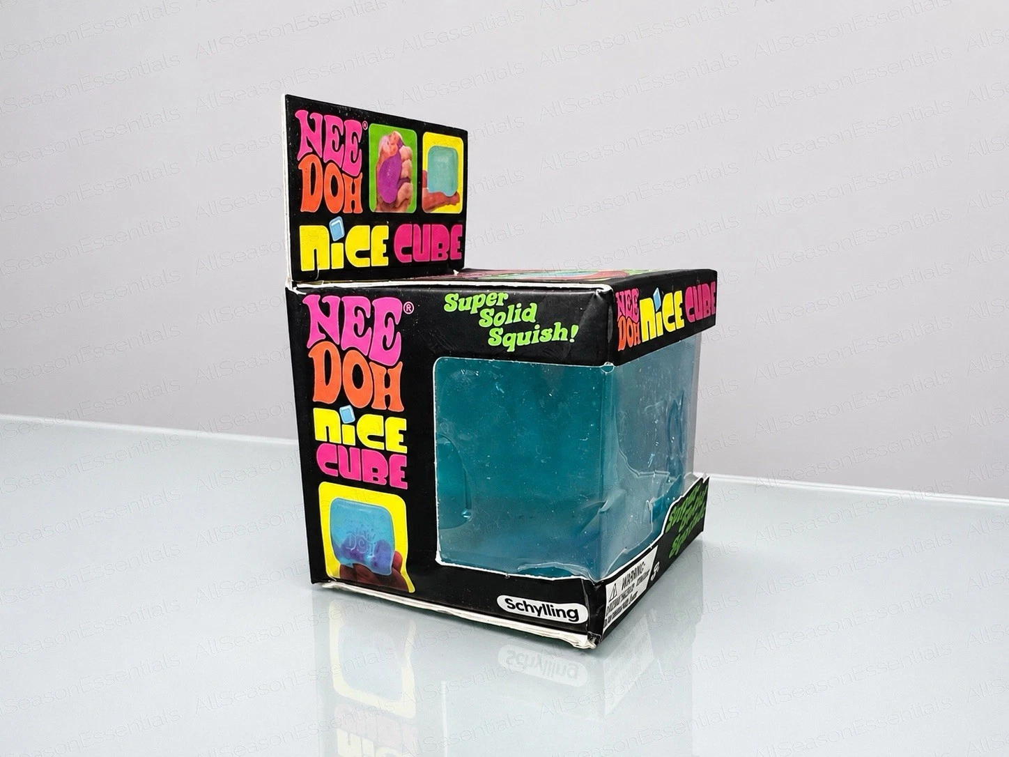 NeeDoh Nice Cube Blue Super Solid Squish Fidget Stress Relief Toy