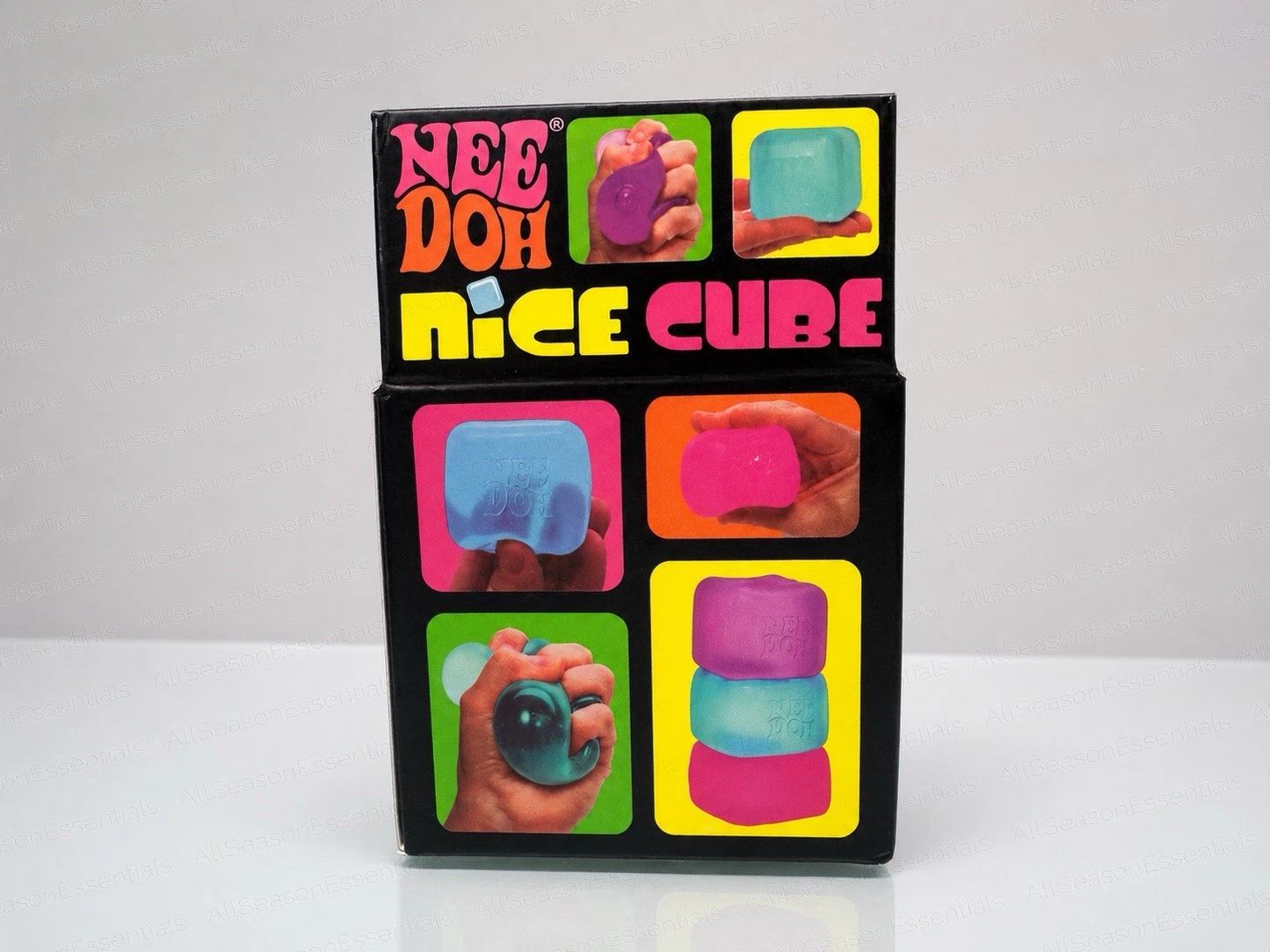 NeeDoh Nice Cube Blue Super Solid Squish Fidget Stress Relief Toy
