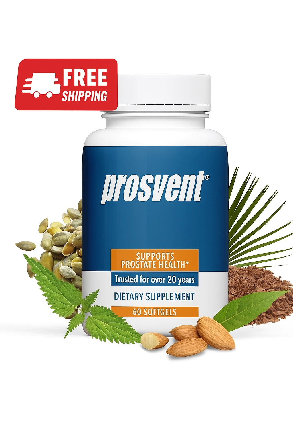 Prosvent Advanced Men’s Prostate Support – Natural Formula with Saw Palmetto & Vitamin D 60 Softgels