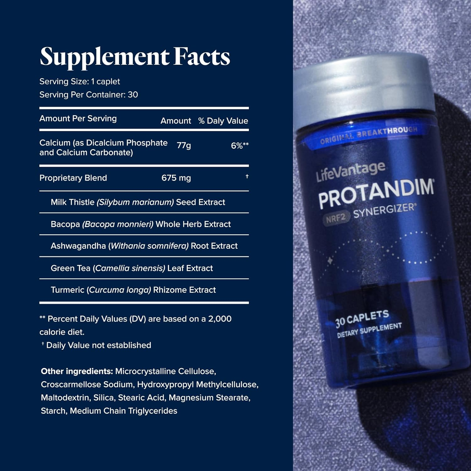 Protandim Nrf2 Synergizer – Nrf2 Activator Antioxidant Supplement for Healthy Aging & Cellular Health | Ashwagandha, Turmeric, Milk Thistle | 30 Caplets